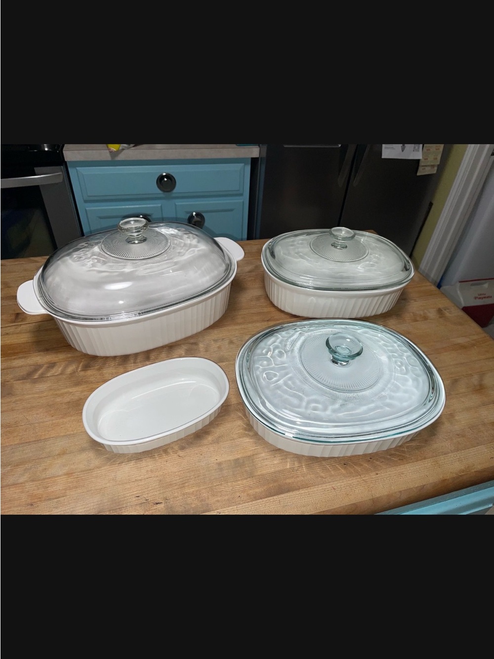 Corningware white French Baking Dishes Set - Versatile Home Kitchen set 7 pieces